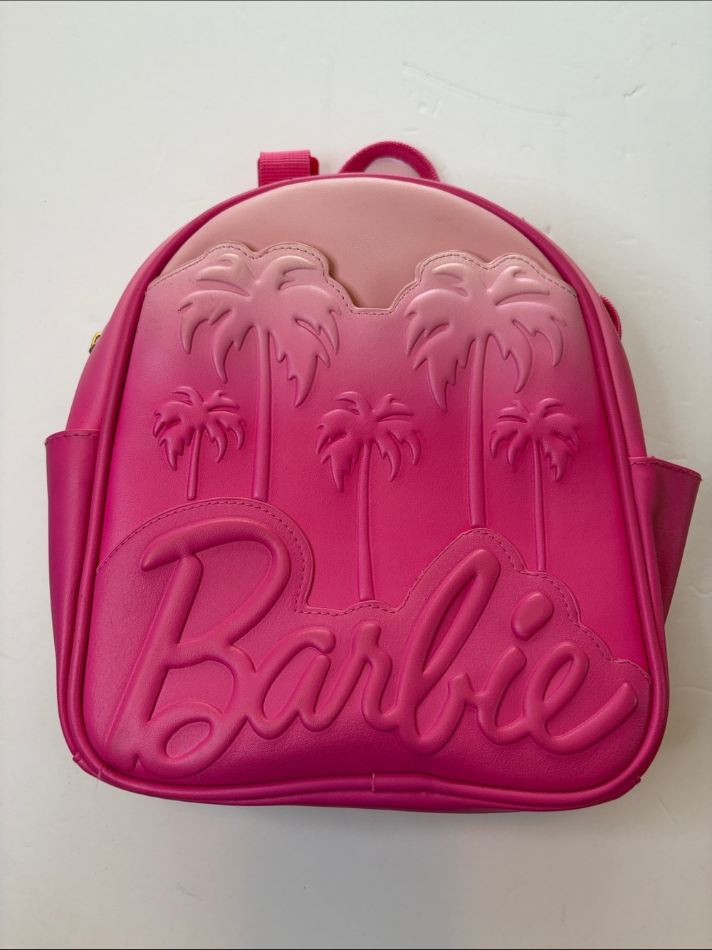 Barbie Pink Gradient Palm-Embossed Mini Backpack
